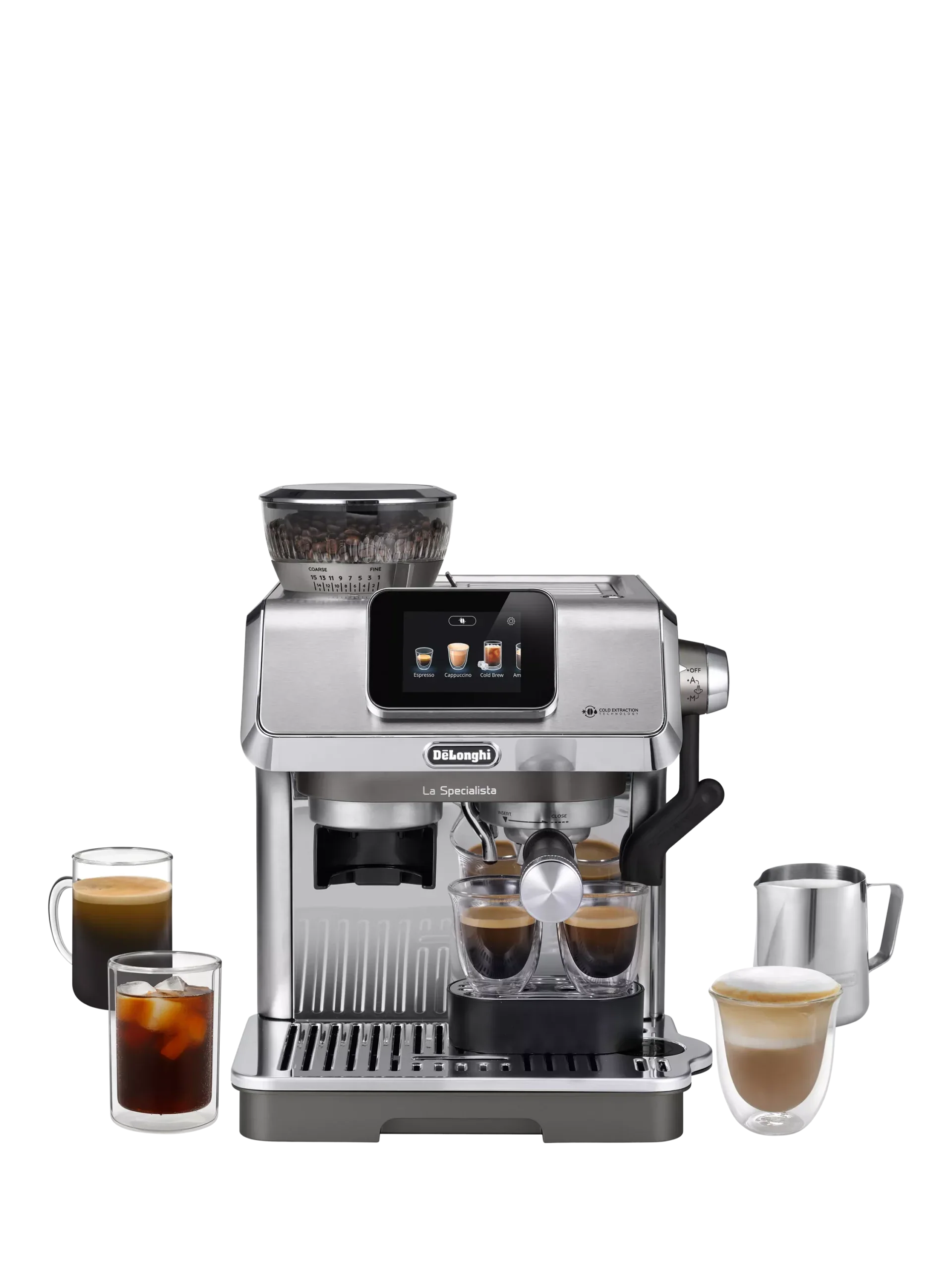 De'Longhi La Specialista EC9455.M Touch Bean to Cup Coffee Machine, Silver